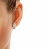 Pompeii3 1/2 ct Diamond Pave Womens Hoops Earrings 10k White & Rose Gold - 3 of 4
