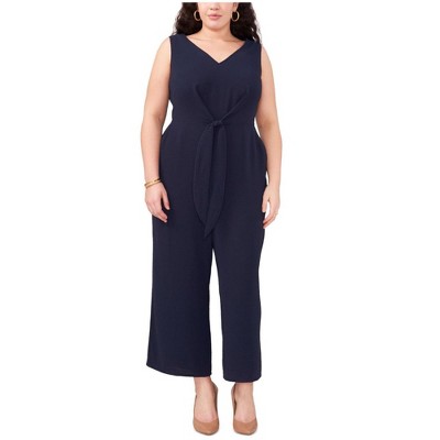 Vince Camuto Womens Tie Waist Jumpsuit
