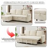 NicBex 78.7 Inch Linen L-Shaped Sofa Bed,Reversible Sleeper Sofa with Pullout Bed for Office,Living Room,Apartment - 4 of 4