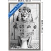 Trends International Reinders: Toilet Humor - Lion Toilet Framed Wall Poster Prints Barnwood Framed Version 22.375" x 34" - 3 of 4