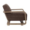 Treasure Trove Accents Accent Chair Truffle/Distressed Ash Brown: Upholstered Polyester, Rubberwood Frame - 3 of 4