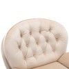 CAVINAS Upholstered Accent Chair, Velvet Swivel Chairs with Swivel Ottoman for Living Room, Wingback Chair, Lounge Armchairs, TV Chair - 3 of 4