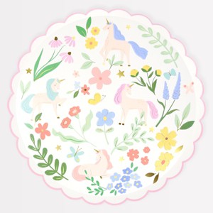 Meri Meri Meadow Unicorns Dinner Plates (Pack of 8) - 1 of 2