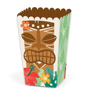 Big Dot of Happiness Tropical Luau - Hawaiian Beach Party Favor Popcorn Treat Boxes - Set of 12 - 1 of 4