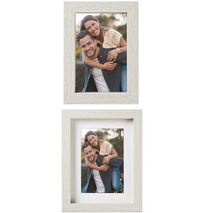 REGALWOVEN Rustic Table Top Farmhouse Texture Distressed Photo Frames Picture Frame - 1 of 4