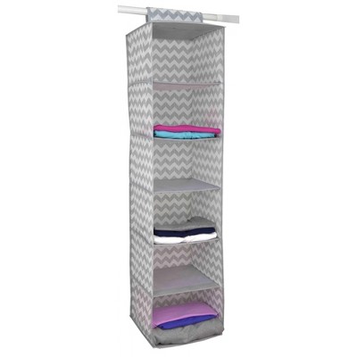 Home Basics Chevron 6 Shelf Closet Organizer