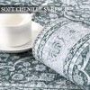 Medallion Floral Rug,Vintage Distressed Low-Pile Non-Slip Indoor Carpet, Machine Washable Area Rug for Home, Office & Bedroom Decor - 4 of 4