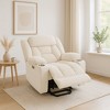GlasFlength Accent Chairs Modern with Comfortable Seating for Living Room or Lounge Area Beige,40”*36.2”*43.7" - 4 of 4