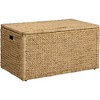 eHemco Heavy-duty Water Hyacinth Wicker Storage Trunk with Metal Frame, 36 by 20 by 18.5 Inches, Natural - 3 of 4
