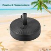 Costway 18'' Patio Fillable Round Umbrella Base Stand Holder Fit Pole 1.5''/1.9'' Weighted - 3 of 4