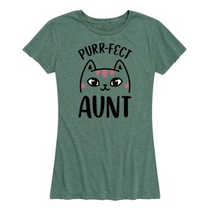 Women's - Instant Message - Purrfect Aunt Short Sleeve Graphic T-Shirt - 1 of 4
