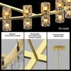 TOBILI Modern 36"Gold Round Chandelier Light Fixture,K9 Crystal Chandeliers for Dining Room,Living Room Chandeliers Over Table,Includes 36XG4 Bulbs - 4 of 4
