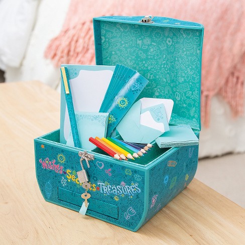 Kids Jewelry Box - 1 Pack Keepsake Paper Box for Boys and Girls, Safe with  Combination Lock, Treasure Box for Cards, Jewelry, Toys, Space Design -  9.5x5.25x3.5 White