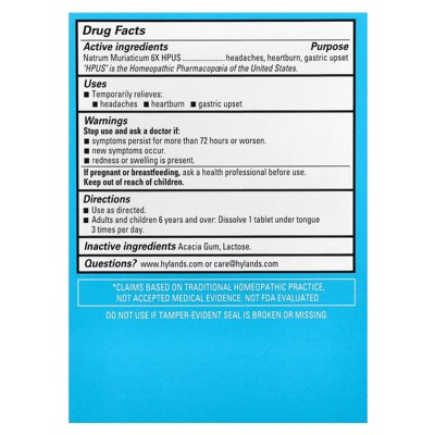 Hyland's Naturals Cell Salt #9, Nat Mur 6X, 100 Quick-Dissolving Single Tablet Doses
