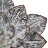 8.25 x 9.5 inch Whitewashed Galvanized Metal Layered Flower Wall Décor - Foreside Home & Garden - 2 of 4