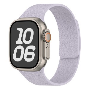 HTUTWOO Litchi-Textured Apple Watch Band, Magnetic Silicone Strap 38/40/41/42/44/45/46/49mm for iWatch Series 11 10 9 8 7 6 5 4 3 2 1 SE Ultra - 1 of 4