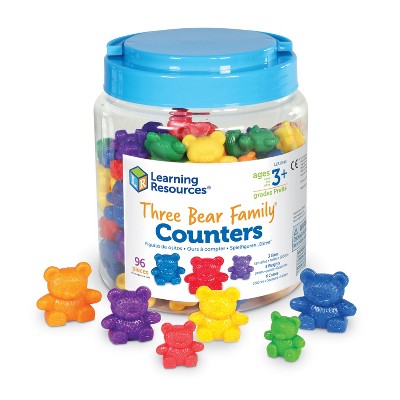 Learning Resouces Three Bear Family Bear Family Counters Rainbow Set