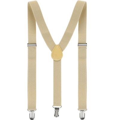 Allegra K Women's Adjustable Metal Clamp Elastic Suspenders Braces