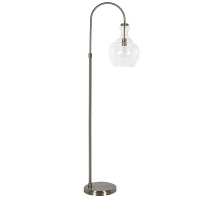 Hudson and Canal Arc Floor Lamp with Glass Shade