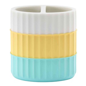 Izod Clubhouse Stripe Aqua Toothbrush Holder - 1 of 3