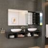 Recessed Medicine Cabinet With Mirror,Surface Mount Bathroom Cabinet,Wall Hung Bathroom Vanity Medicine Cabinet Mirror With Storage-The Pop Home - 3 of 4
