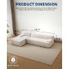106" L-Shape Cloud Sectional Couch - Modular deep seat sofa sleeper with left-facing chaise, no assembly required. - 3 of 4