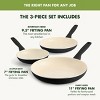 GreenPan Rio 3pk (7", 9.5" & 11") Ceramic Nonstick Frypan Set - Black - image 4 of 4