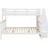 Streamdale Stairway Twin-Over-Full Bunk Bed with Storage and Guard Rail for Bedroom, White color - 4 of 4
