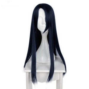 Unique Bargains Women's Wigs 28" Deep Blue with Wig Cap - 1 of 4