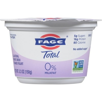 FAGE Total 0% Milkfat Plain Greek Yogurt - 5.3oz