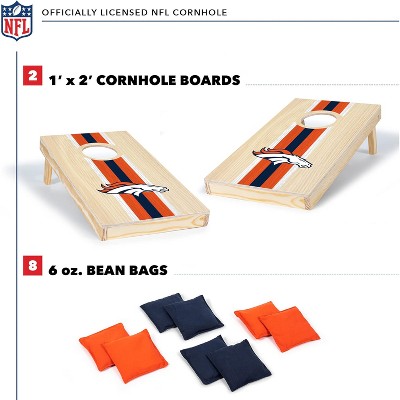 NFL Denver Broncos 1'x2' Natural Wood Cornhole Set
