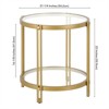 21.25 Inches Brass Metal/Glass Side Table - Henn&Hart - 4 of 4