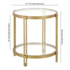 21.25 Inches Brass Metal/Glass Side Table - Henn&Hart - image 4 of 4