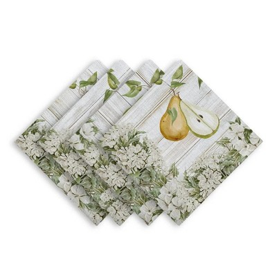 Laural Home French Pears 4-Pc. 20" x 20 "Napkin Set