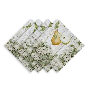Laural Home French Pears 4-Pc. 20" x 20 "Napkin Set - 1 of 2