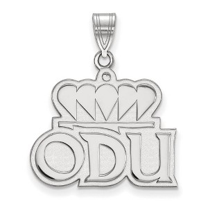 Black Bow Jewelry 10k White Gold Old Dominion Monarchs NCAA Large Pendant - 1 of 3
