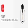 Globe Electric 1-Light Matte Black Flush Mount Ceiling Light: ETL Listed, Dimmable Cylinder Shade - 3 of 4