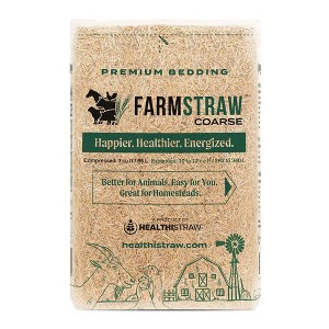 HealthiStraw FarmStraw Coarse Cut, All-Natural, Clean Animal Straw Bedding for Hobby Farms, Small Pets, 3 cu ft (10-12 cu ft usable volume) - 1 of 4