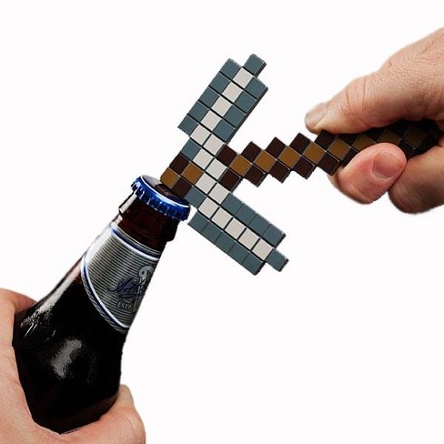 Thinkgeek Inc Minecraft Pickaxe Bottle Opener Target