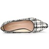 Allegra K Women's Pointy Toe Tweed Plaid Knitted Print Chunky Heels Pumps - 4 of 4