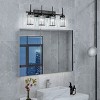 LLHZSY Modern Bathroom Vanity Wall Light Cylinder Bathroom Crystal Wall Sconces - Gold/Black-1/2/3/4/5 light - 3 of 4