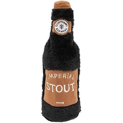 ZippyPaws Happy Hour Crusherz - Crinkle Dog Toy with No Stuffing, Squeaky Dog Toy Pack of 1, Stout
