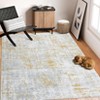 Washable Rug Modern Abstract Rugs  Low Pile Contemporary Throw Floor Cover Ultra-Soft Stain Resistant Carpet - 3 of 4