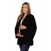 24seven Comfort Apparel Bell Sleeve Flared Open Front Maternity Cardigan - 2 of 4