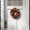 16" Artificial Wreath with Bulb Option Orange/Black - Hyde and EEK! Boutique™ - 2 of 3