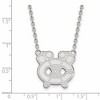 Black Bow Jewelry Sterling Silver Chicago Blackhawks NHL Necklace 18 Inch - 2 of 4