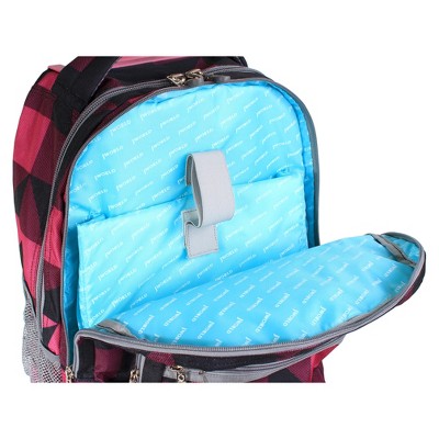 'J World 20'' Sundance Rolling Backpack with Laptop Sleeve - Pink/Black, Girl's, Size: Small'