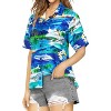 HAPPY BAY Button Down Shirt for Women Casual Beach Party Summer Short Sleeve Vacation Tops Button Up Hawaiian Shirts Blouses for Women - 4 of 4