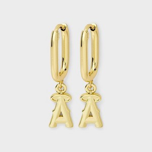 Bijoux Sport by Luv Aj MLB Gold Logo Huggie Earrings - 1 of 3