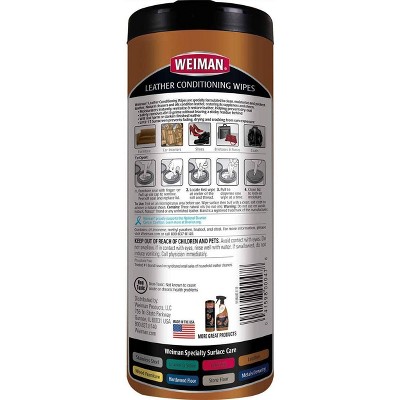 Luxurious Leather Care Wipes - 30ct for Furniture & Accessories